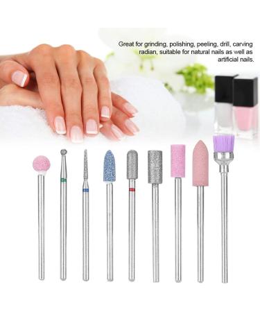 Grinding Head Manicure Tools Nail Drill Set Polishing Tools 9 Pieces Emery for Nail Salon Personal Manicure - Buy Online on GoSupps.com