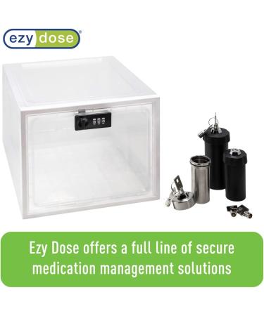 EZY DOSE Medication Lockbox - Secure Large Capacity Storage for Vitamins & Medications | BPA Free Food Safe Combination Lock - Shop Internationally - Buy Online on GoSupps.com