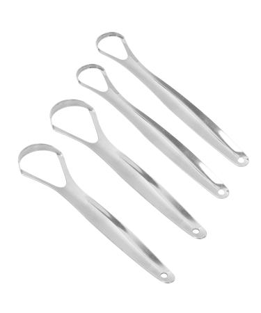 Tongue Scraper Adult Tongue Scraper Portable Reusable Stainless Steel Freshen Breath Tongue Cleaner 2 Pack(S)