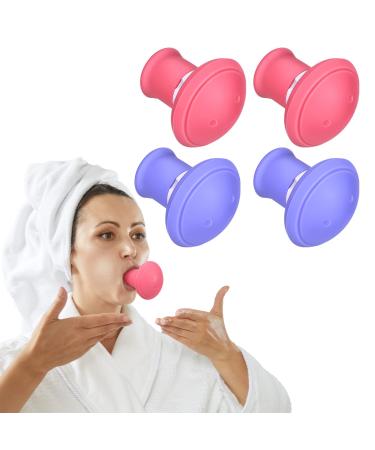 4 Pieces Double Chin Exerciser Face Exerciser Double Chin Breathing Device Face Neck Toning Exerciser Face Slimming Trainer Tool for Women Lift Skin Slim and Tone Face  Helps Reduce Stress