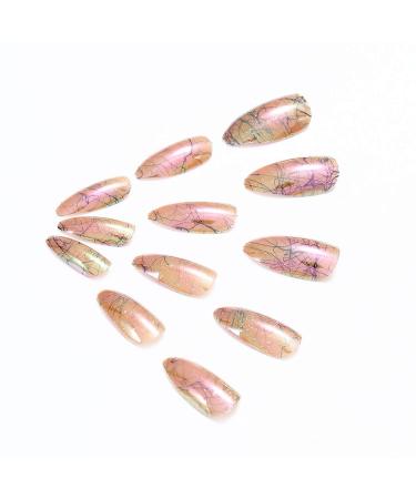 Brishow Yellow Short Artificial Nails | 24-Piece Ballerina Acrylic Press-On Fake Nails for Women & Girls - Buy Online on GoSupps.com