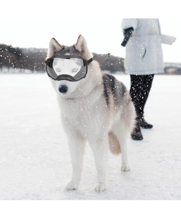 NAMSAN Dog Goggles | Clear UV Protection Sunglasses for Medium-Large Breeds | Anti-Fog, Windproof & Transparent Lens | Outdoor Eye Safety - Black - Buy Online on GoSupps.com