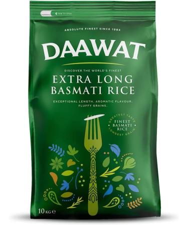 Daawat Extra Long Basmati Rice with Exceptional Length Aromatic Flavour Fluffy Grains Elongates up to 24mm when Cooked Non-Sticky and Ideal for all types of Dishes - 5Kg 5 KG - Buy Online on GoSupps.com