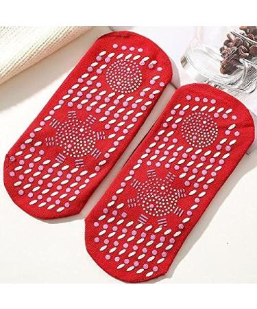 Tourmaline Slimming Health Socks - Self-Heating Massage Socks for Weight Loss (Red 3 Pairs) - Buy Online on GoSupps.com