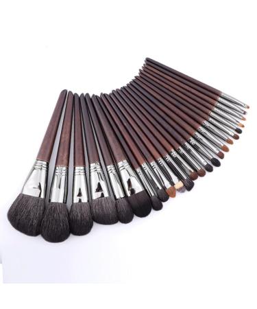 24 Makeup Brush Set Studio Makeup Artist Makeup Brush With Bag Portable As shown White-patch Five-pointed Star4