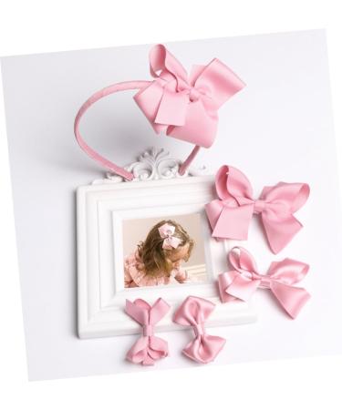 minkissy 5PC hair clips childrens hair accessories bow hair clip and headband baby girl hair accessories baby suits kids suit children's hair accessories 5 piece set parent-child bow tie - Buy Online on GoSupps.com