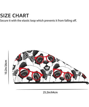 Rock Panda Red Microfiber Hair Towel - Super Absorbent Quick Dry Hair Turban for Curly & Thick Hair - Women Girls & Kids Button Wrap - Buy Online on GoSupps.com