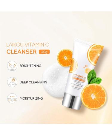 Vitamin C Facial Cleanser for Brightening & Hydrating | Gentle Face Wash for Dry & Sensitive Skin | Moisturizing Formula with Vitamin C for Natural Radiance - Buy Online on GoSupps.com