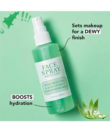Aloe Vera Hydrating Face Mist Facial Spray with Aloe & Green Tea Makeup Setting Spray for Face Aloe Vera Face Toner for Dry Skin Soothing Face Spray Nourishing Dry Skin & Relieve Acne 100ml - Buy Online on GoSupps.com