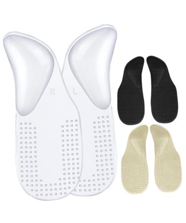 FOMIYES 3 Pairs Supportive Orthotic Insoles Arch Support Inserts Heel Protectors for High Heel Shoes Gel Heel Pads Heel Cups Heel Grips Anti-Skid Inserting Insole Heel Pads for Shoes