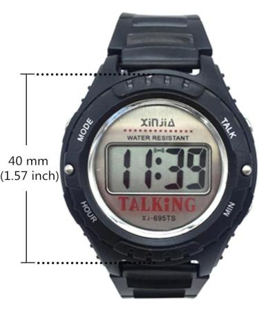 Visionu Nergo Talking Watch for Blind & Visually Impaired - Ideal Gift for Children & Seniors - Black Electronic Sports Watch - Buy Online on GoSupps.com