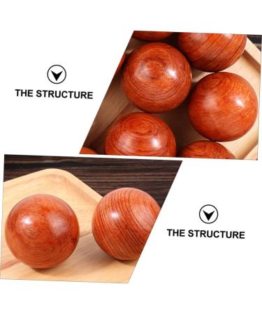 Beavorty Solid Wood Massage Balls - Stress Relief & Foot Massage Training | 5cm Round Chinese Handballs - Buy Online on GoSupps.com