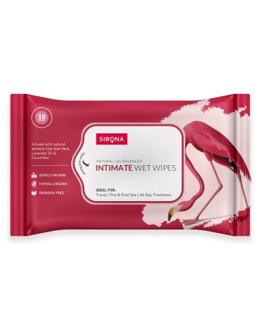 Sirona Intimate Wet Wipes - 10 Wipes