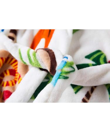 XINNE Boys Girls Soft Bathrobe - Cute Pattern Flannel Hoodie Pajamas Sleepwear for Toddler Baby - Zoo Design 110 - Buy Online on GoSupps.com