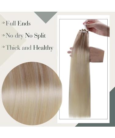 LAAVOO Micro Loop Extensions - Real Hair Balayage Blonde Ombre 60cm | Premium Fusion Microring Extensions - Buy Online on GoSupps.com