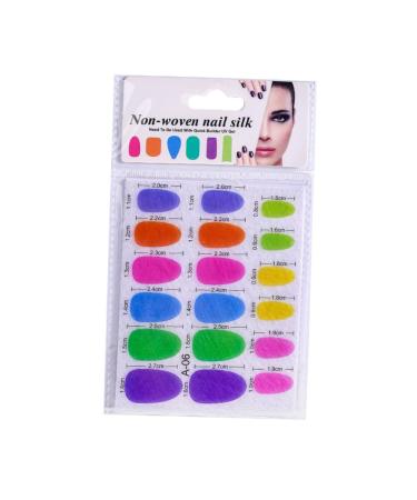 Healeved 1 Set Nail Extension Pegatinas Para U as Nail Silk Extension Nail Art Forms Non-woven Nail Silk Nail Soak off Bowl Nail Stickers Strips Fake Hair Edges Nail Kits Extend Nail Polish