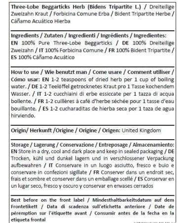 Herba Organica Herbe Trois Lobes Tisane - Bidens Tripartita L - Three-Lobe Beggarticks Herb Tea (50g) - Buy Online on GoSupps.com