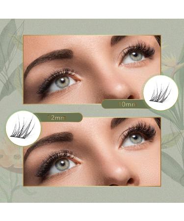 False Eyelashes & Lash Extension Kit | 40pcs D Curl Cluster Lashes Eyelash Glue Included | Natural & Reusable 10-12mm Easy to Use - Buy Online on GoSupps.com