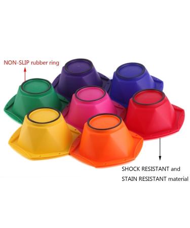 Rainbow Hair Dye Bowls Set of 7 Colorful Hair Dye Bowls for DIY Hair Color | International Shipping - Buy Online on GoSupps.com