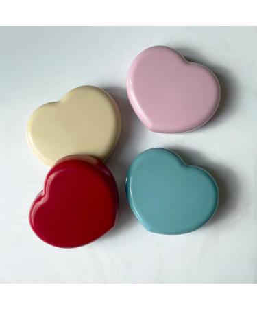Buy 4 Pack Colored Contact Lens Cases - Cute Candy Hearts with Mirror | Portable Travel & Home Storage Kit (Pink Yellow Red Blue - Buy Online on GoSupps.com