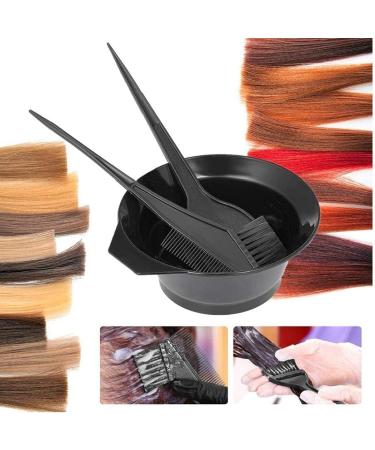 UKD Hair Coloring Kit Tool with Brush Bowl Set Double Sided Coloring Hair Salon Black for Fashion 3PCS Hairdressing Tool - Buy Online on GoSupps.com