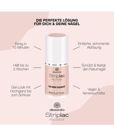 Alessandro Striplac UV Nail Polish - Nude Elegance | Long-Lasting Peel-Off Vegan & Cruelty-Free - 8 ml - Buy Online on GoSupps.com