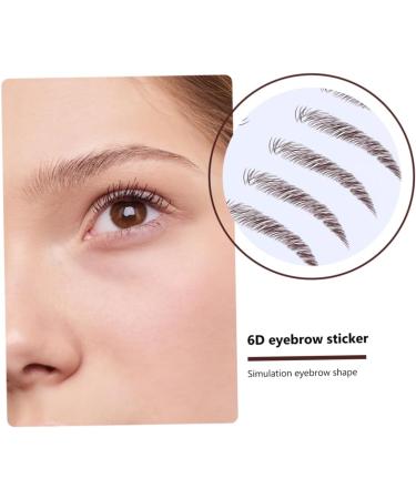 BIUDECO Hair-like Eyebrows 4pcs Eyebrow Stickers Tool Stickers Makeup Brow Sticker Artificial Eyebrow Applique Make up 4d - Buy Online on GoSupps.com