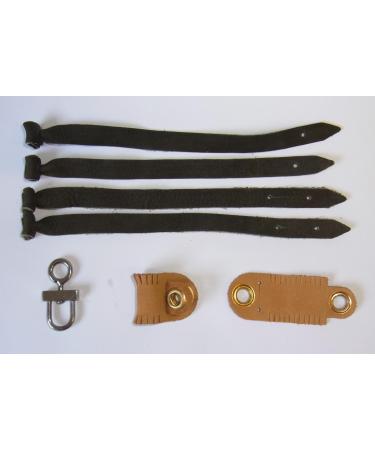 Falconry aylmeri anklets Jesses & Swivel set for Large birds.Female Harris etc (pair)