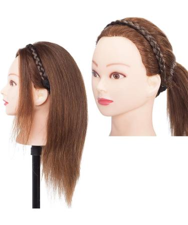 Braided Headband Hair 3 Strands Synthetic Hairpiece Classic Chunky Wide Thick Plaited Braids Elastic Headband Women Hair Extension Real Natural Look Samll Size Chocelate Brown mix Aubrun - Buy Online on GoSupps.com