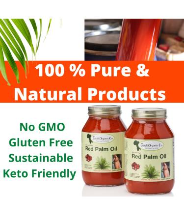 Juka's Red Palm Oil - 100% Organic & Natural from Africa - 33.8 fl oz - Buy Online on GoSupps.com