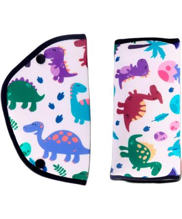 OTKARXUS Seat Belt Pads 2PCS - Small Dinosaur Pattern | Car Safety Seat Belt Pillow for Kids - Universal Car Seat Accessories - Buy Online on GoSupps.com