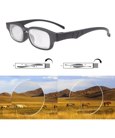 Flex Focal Adjustable Reading Glasses - Zoom Eyeglasses for Men & Women | Auto Focus 0D to 350D Presbyopic Readers | Variable Focus Eyewear for Near & Far Sight - Buy Online on GoSupps.com