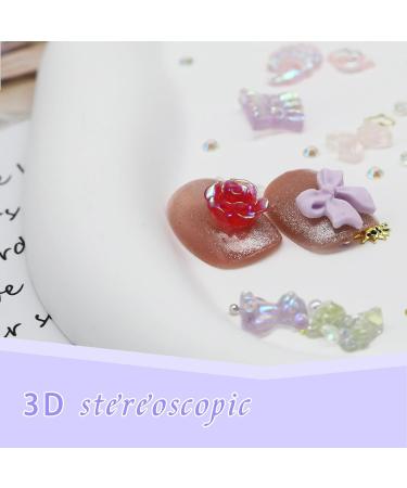 Kryzalite 3D Nail Charms - Aurora Butterfly Rhinestone Nail Art Accessories in Vibrant Colors for DIY Crafts - Buy Online on GoSupps.com