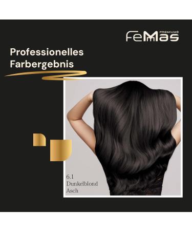 Buy Femmas Dark Blonde Ash 6.1 Hair Color - Professional Cream with Argan Oil & Keratin | Permanent Hair Dye | 100ml | International Shipping - Buy Online on GoSupps.com