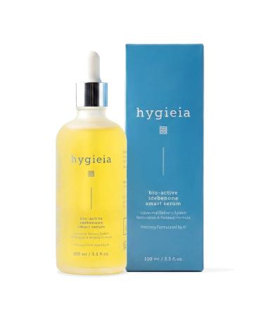 Hygieia + Bio-Active Idebenone Smart Serum with Liposomal Delivery - Potent Antioxidant Face Serum for Anti-Aging Firming & Environmental Defense - Vitamin C & E Hyaluronic Acid & Hibiscus (3.3 oz)