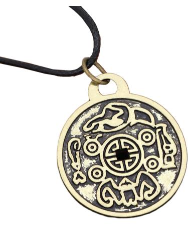 Oralgos Elegant Bronze Amulet Necklace - Stylish Adjustable Collarbone Chain Jewelry for Everyday Use - Buy Online on GoSupps.com