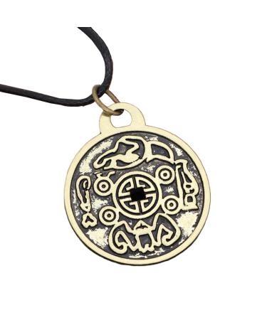 Oralgos Elegant bronze-colored amulet necklace symbolic adjustable stylish collarbone chain jewelry for everyday use metal