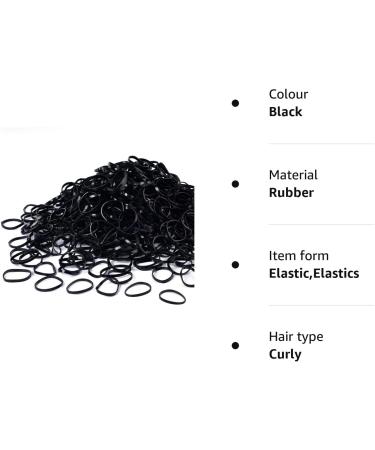 1000 Black Elastic Hair Bands - MORGLES Rubber Bands for Braiding and Hairstyles - Buy Online on GoSupps.com