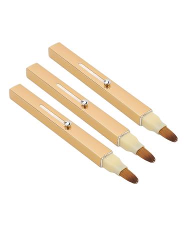 Buy 3pcs Stylish Gold Lip Brush Set - Soft Fiber Hair Automatic Sealing Design for Perfect Makeup - International Shipping Available - Buy Online on GoSupps.com
