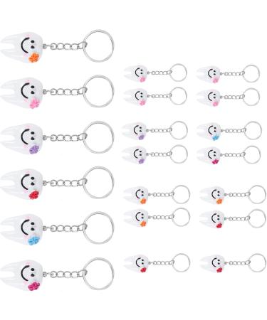 20pcs Cute White & Silver Keyring Keychain Tooth Gifts | International Shipping Available - Buy Online on GoSupps.com