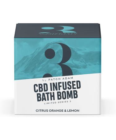 Patch Adam CBD Infused Bath Bomb - 100mg |Orange & Lemon Scented contains Argan Oil Avocado Oil Rosehip Oil and Aromatic Salts - Buy Online on GoSupps.com