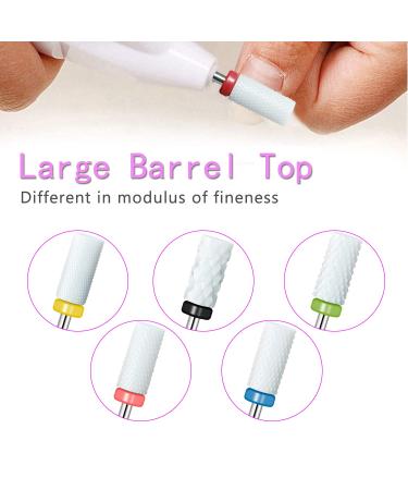 UNIBOUTI Ceramic Nail Drill Bits Set - 5pcs Professional Electric Efile Bits for Manicure Pedicure, Cuticle Acrylic Gel Nail Polishing - 3/32''(2.35) Large Barrel Top - Buy Online on GoSupps.com