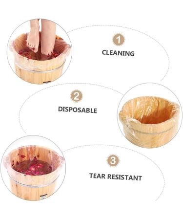 2 Feet Covers Bags or foot bath bucket liner pedicure basin basin liner clear booties pe 65.00X55.00X0.20CM As Shown - Buy Online on GoSupps.com