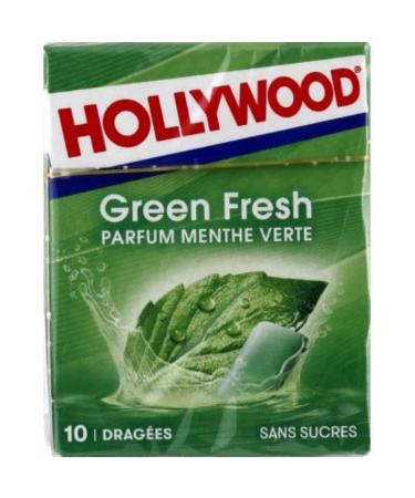 Hollywood Chewing gum with spearmint, sugar-free - The 5 cases of 10, 70 g