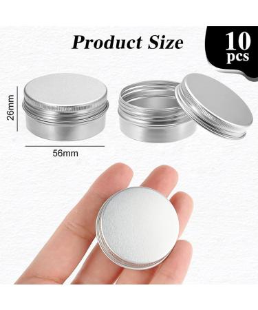 Aluminium Jars Small Aluminium Can Aluminium Jars Round Empty Metal Jars Container for Cream Lotion Powder Sample Makeup Storage 50 ml 10 Pieces - Buy Online on GoSupps.com