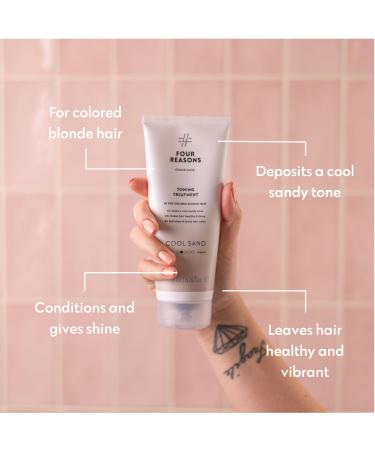 Four Reasons Color Mask - Cool Sand Blonde | Vegan Color Depositing Conditioner & Toning Treatment | 27 Shades | Semi-Permanent Hair Dye - 6.76 fl oz - Buy Online on GoSupps.com