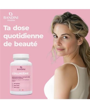 Bandini Peptan Marine Collagen + Hyaluronic Acid 180 Capsules Anti-Aging for Skin Joints and Hair | Vitamin C Biotin Zinc Coenzyme Q10 and Selenium 1000mg Collagen Type I Hydrolyzed - Buy Online on GoSupps.com