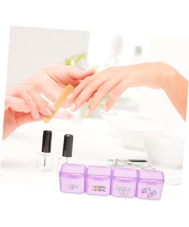 minkissy 2 Sets Nail Art Storage Box Ornament Container Storage Containers Nail Acrylic Powder Nail Organizer Dip Powder Organizer Makeup Drawer Fixed Box Accessories Abs - Buy Online on GoSupps.com