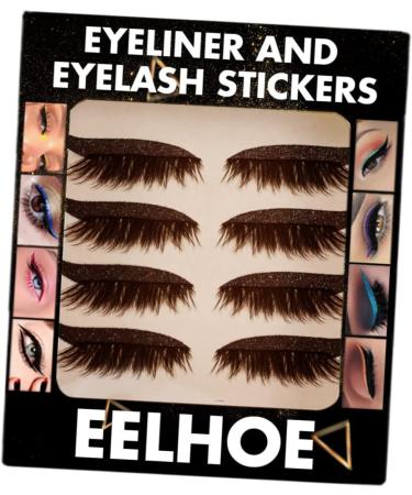 Beavorty 16 Pairs False Eyelash Stickers Colorful Duct Tape Eye Line Strip Stickers Vivid Eyelash Stickers - Buy Online on GoSupps.com