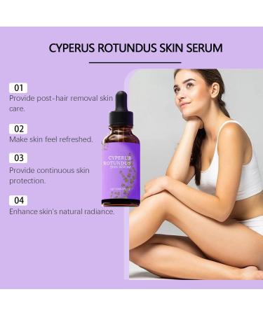 LOYOTICE 3Pcs Cyperus Rotundus Skin Serum Cyperus Rotundus Oil for Hair Removal Natural Organic Moisturizing Soothing Body Oil Balances Skin Tone Reducing Body Hair - Buy Online on GoSupps.com